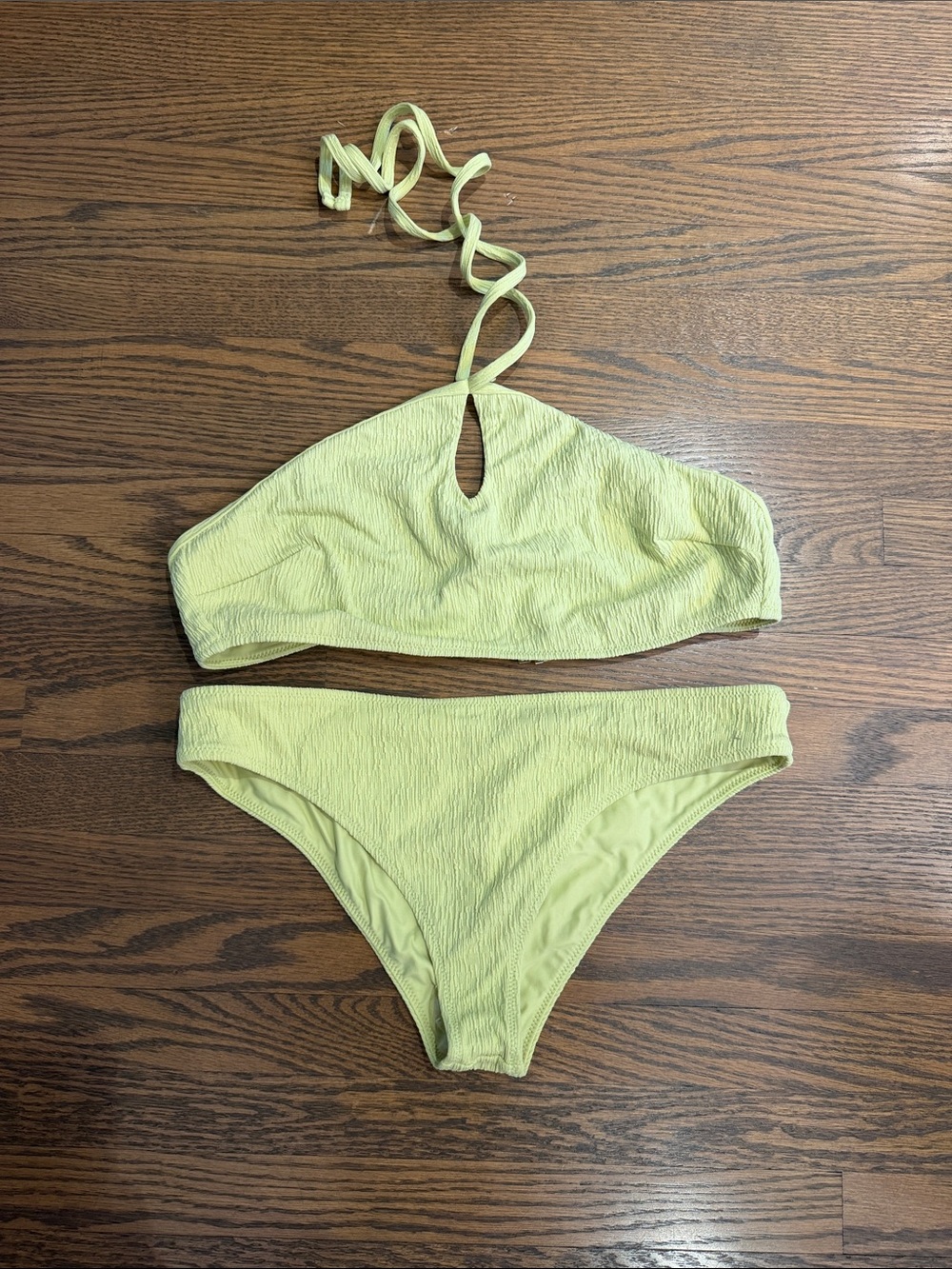 New TJ Swim Halter Bikini Set in Light Lime